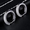 USA 5A CZ Diamond Hoop Earring Men 925 Sterling Silver 14K Gold Plated Hypoallergenic ZIRCON Jewelry Huggie Earrings for Women