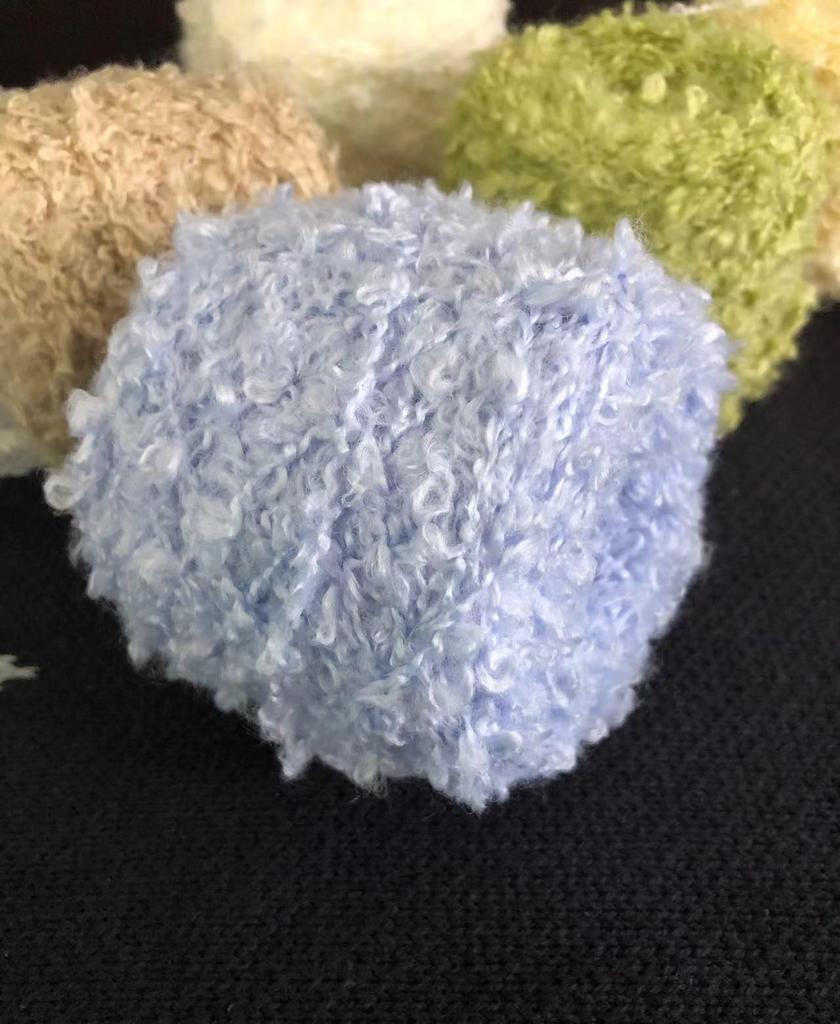 Hand-Knitted Wool Loop Yarn for Doll Hair, DIY Projects, and Scarf/Hat Knitting