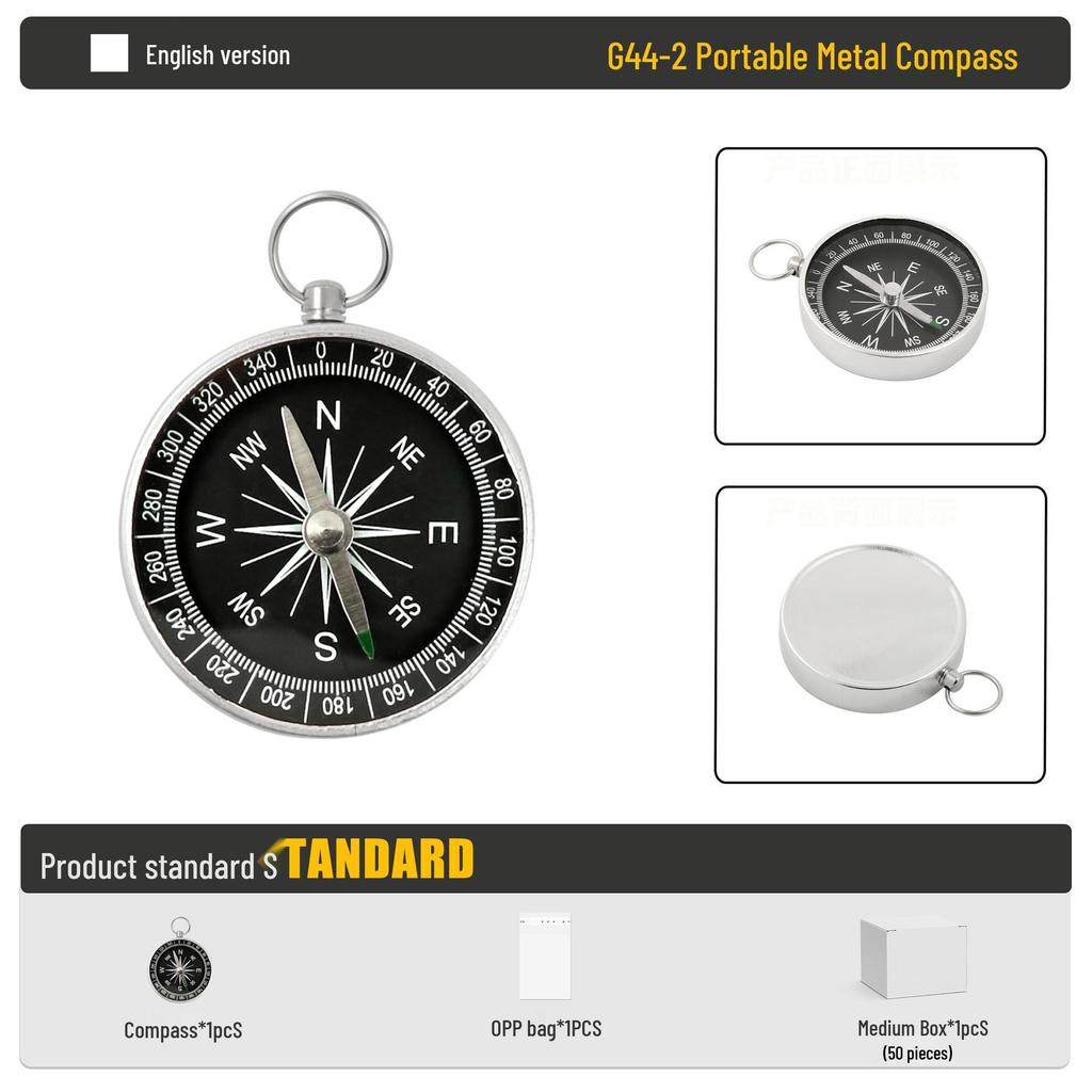 McVeigh G44-2 Aluminum Alloy Compass Keychain for Outdoor Use