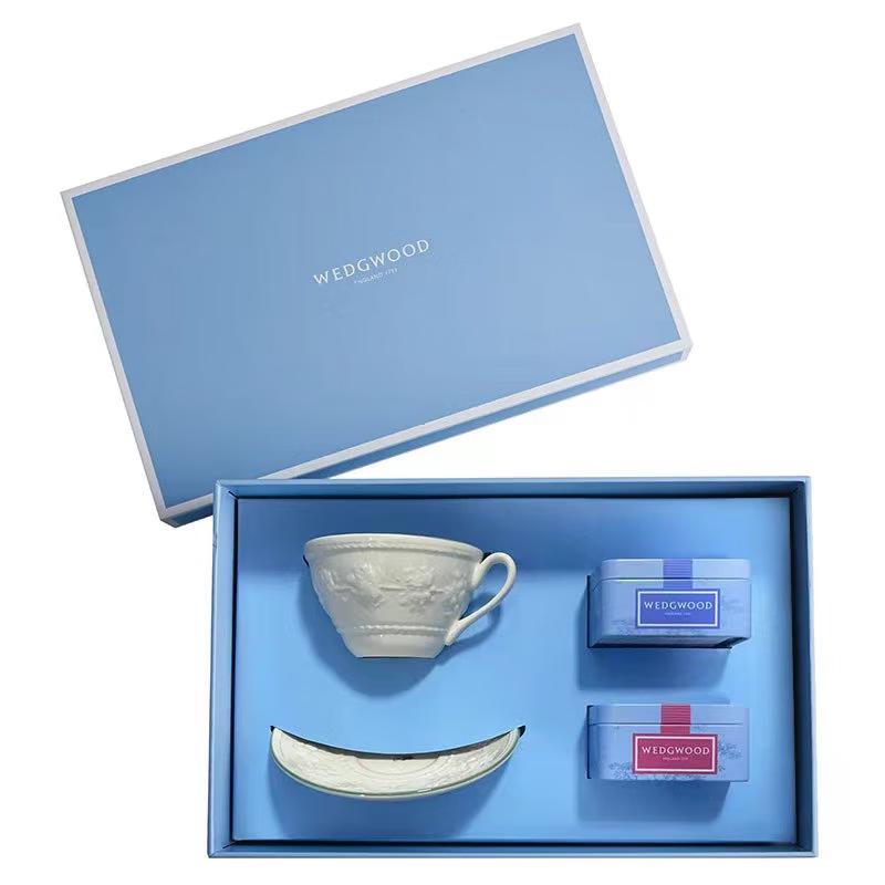 Wedgwood Joyful Holiday Raspberry Cup & Saucer Gift Set