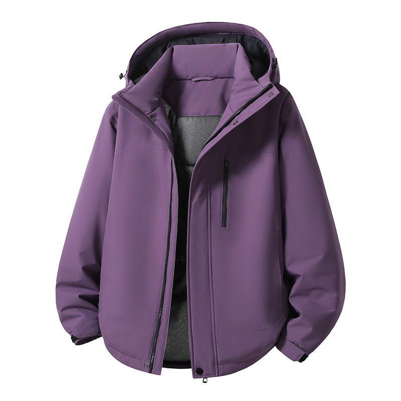 OO Cotton-added Jackets, Men's and Women's Cotton-padded Clothes, Winter Heat-sealing Pressure Glue Outdoor Waterproof Couple Cotton-padded Clothes