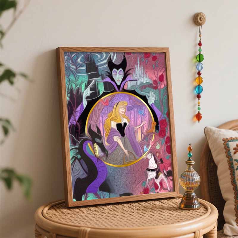 Disney Sleeping Beauty Maleficent Oil Painting Digital Painting Art Kit Handmade Diy Painting Home Decoration Gift