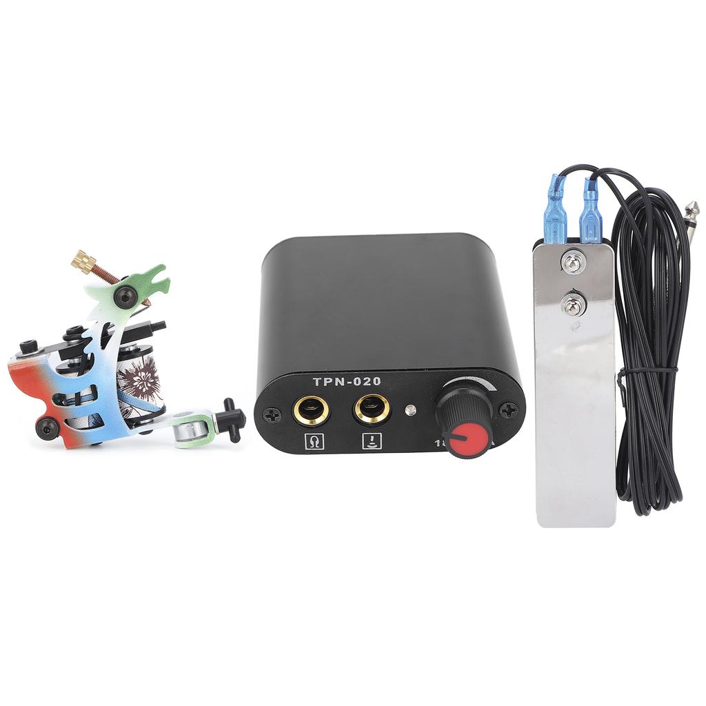 Professional Tattoo Machine Kit Stainless Steel Foot Pedal Tattoo Needle Makeup Tattoo Tool