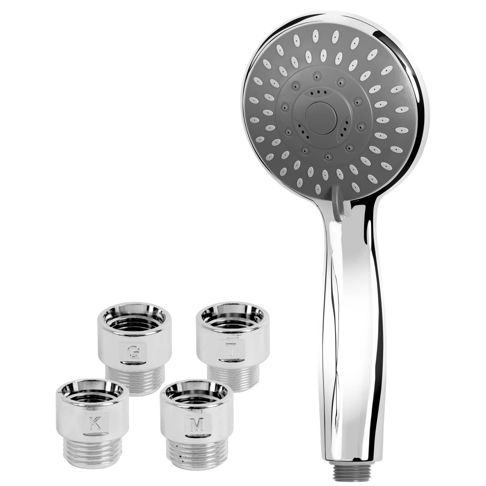 

PrimaSole Micro Bubble Shower 5 Water Saving Mist High Water Pore Easy Adapter Included Head, Modes, Lightweight, (Approximately 30%), & Jet,