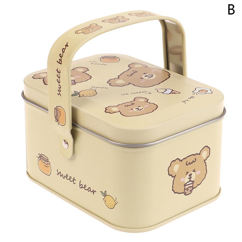 

1 шт. Вінтажна невелика валіза для зберігання жерсті Коробка для цукерок Подарункова коробка Подарункова коробка для печива Маленька валіза Органайзер для зберігання різноманітних речей