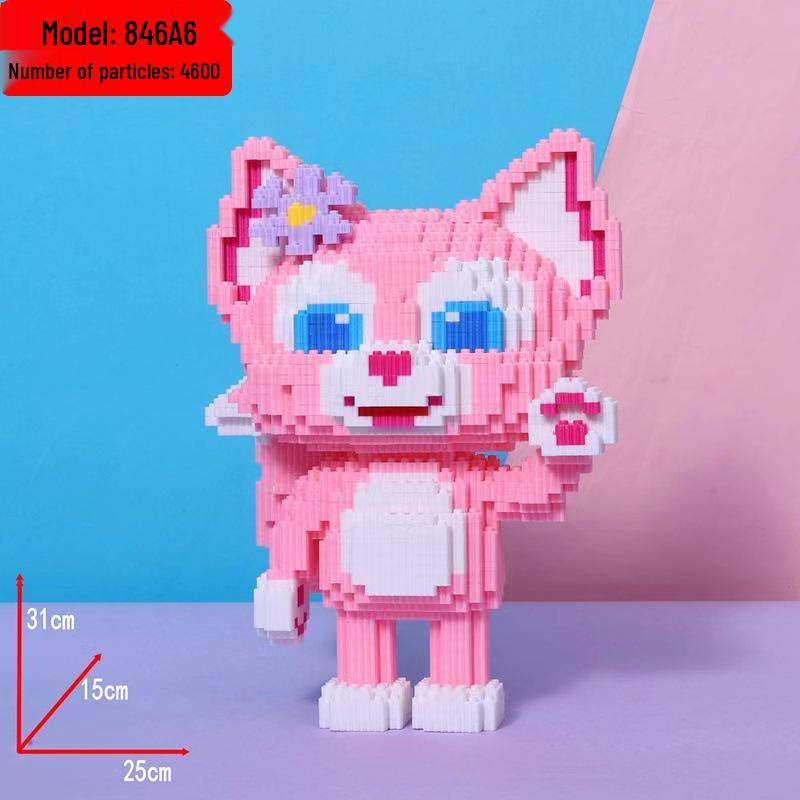 Girls' Compatible Lego: Violent Bear Building Block Series - Educational Micro-Block Interlocking Toys & Gifts