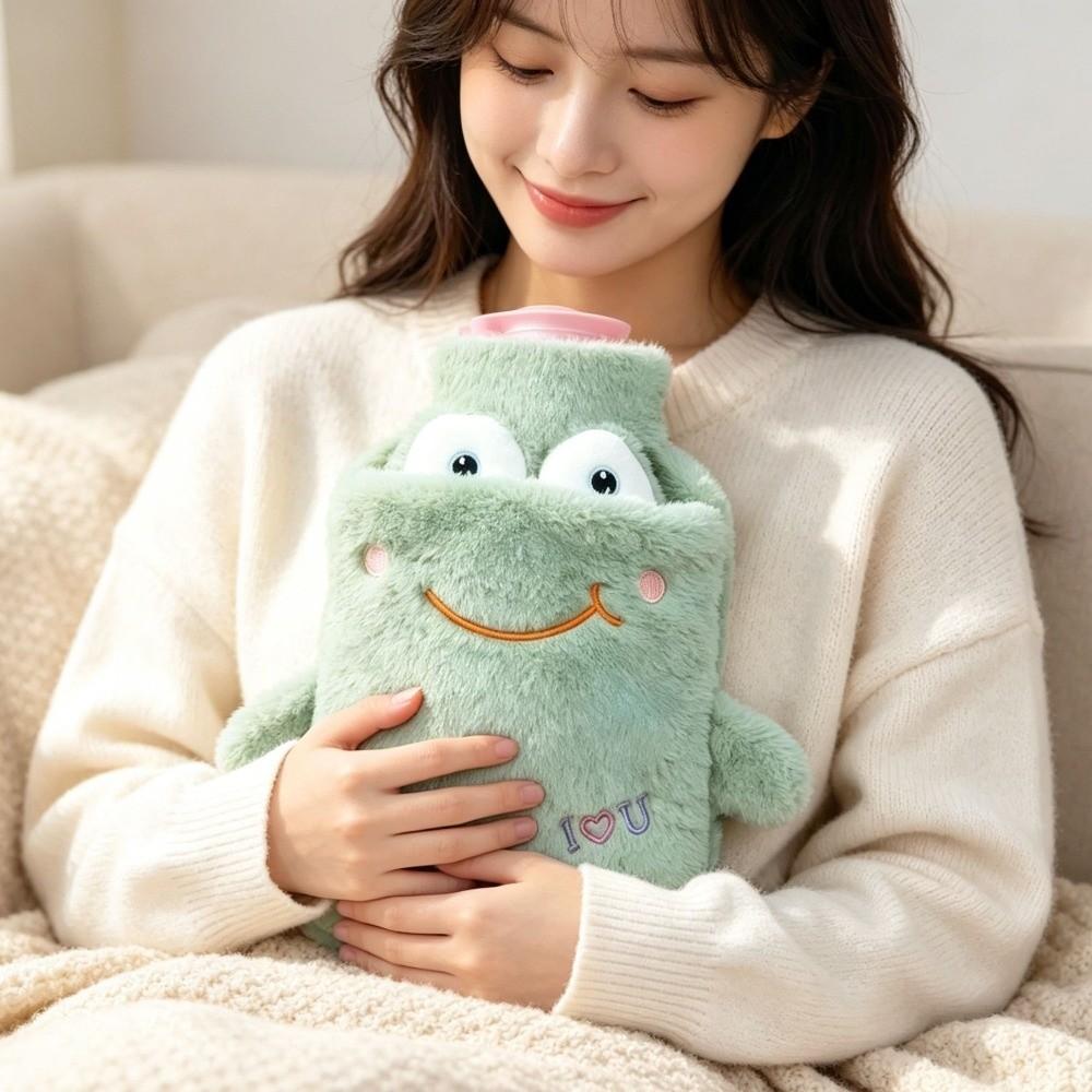 Plush Cover Warm Water Bag Explosion-Proof Design Heat Pad Kawaii Hand Warmer Keep Warm