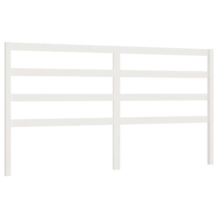 VidaXL Tête de lit Blanc 206x4x100 cm Bois massif de pin 817661