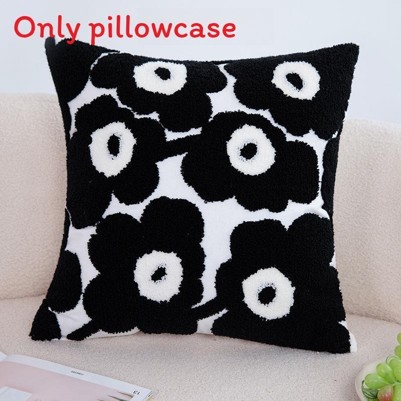 Flower Zebra Checkered Line Tiger Pattern Plush Cushion For Bedroom Lounge And