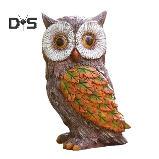 Zahradní list Zvíře Figurka Želva Sova Veverka Králík Liška Ptáček Ježek Šnek Socha Pryskyřice Plastika Zvířátka Dekorace Dvůr Ornament