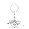 Hollow Moon Moth Stainless Steel Keychain Creative Animal Design Minimalist Style Practical Student Backpack Pendant