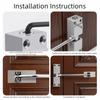 Adjustable Speed Door Closing Device Aluminum Zinc Zinc Alloy Heavy Duty Door Closer  Exterior Doors