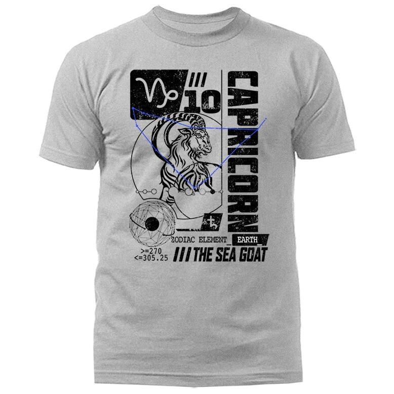 Capricorn Zodiac Sign Horoscope Astrological Graphic Tshirt Unisex T-Shirt XXXL