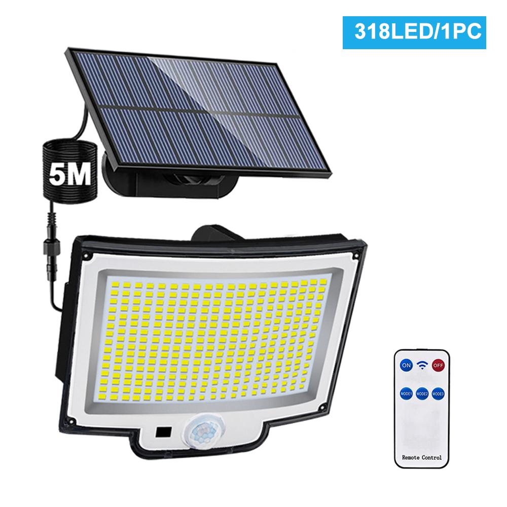 210/122/106 LED Solar Security Lights Outdoor Motion Sensor Waterproof 3 Modes Solar Flood Light Garden Sheds Patios Fences Gara