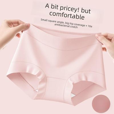 Large Size Lady Spring and Autumn Pure Cotton Antibacterial Crotch Breathable Mid Waist Triangle Briefs