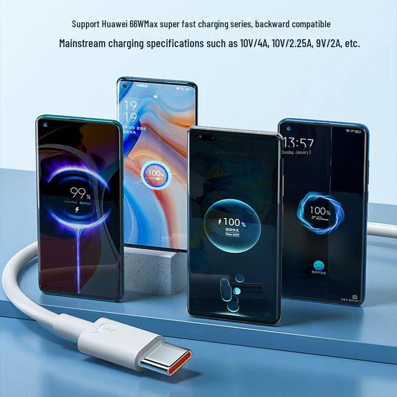 Huawei 6A Type-C Super Fast Charging 66W Data Cable for Mate50/P60 with Flash Charging Compatibility