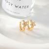 Elegant Rhinestone Flower Ear Cuff: 3D Classic Style Earrings for Cartilage