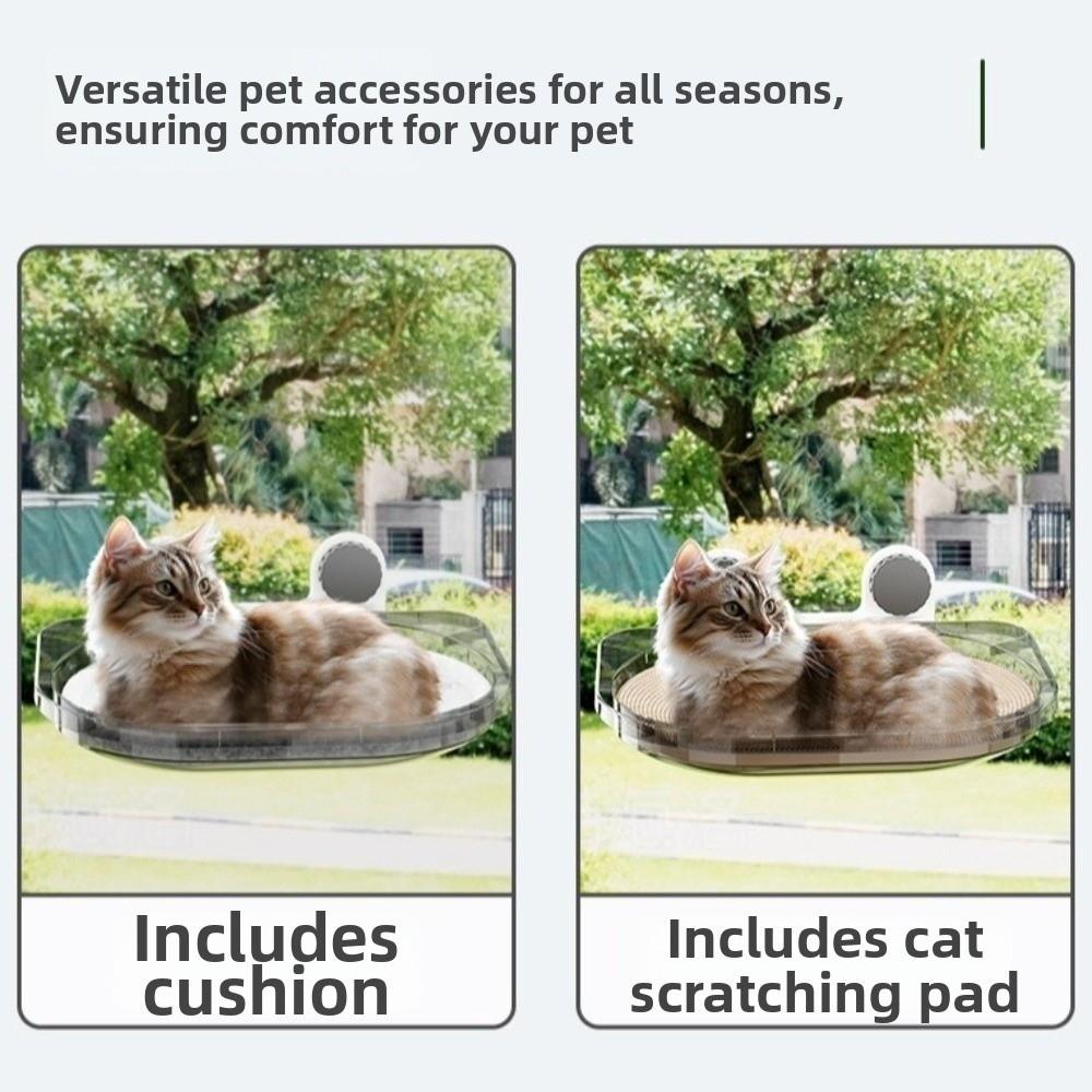 Detachable Cat Hammock Multifunction Securely Mounted Suction Cup Cat Nest Strong Load-bearing Easy Installation