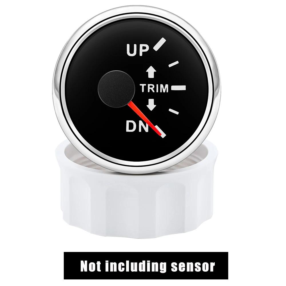 0-190 Ohm 52mm UP-DN Right Side Trim Meter Waterproof Trim Gauge with Red Backlight Stainless Steel Bezel Car Accessories