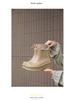 Women's Waterproof Thick-Soled Drawstring Rain Boots - Short, Height-Boosting Rubber Shoes for Outdoor and Kitchen Use