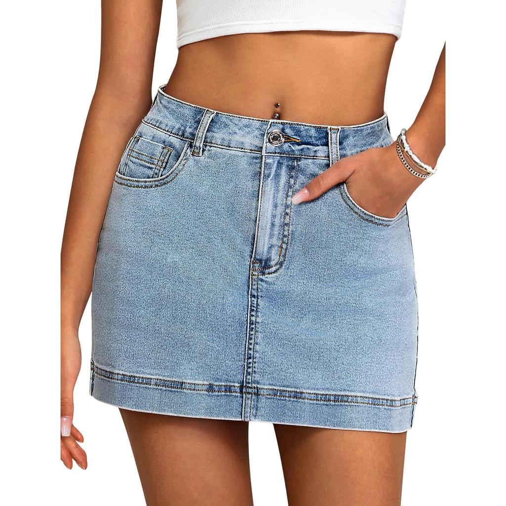 Woman Casual And Fashionable High Waisted Denim Short Jean