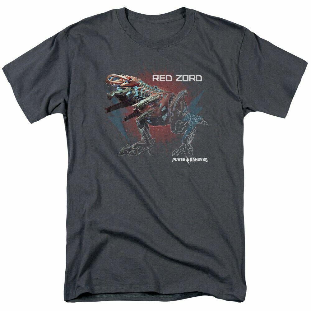 26 Power Rangers Movie Red Zord T Shirt Mens Licensed Movie Tee Charcoal Unisex T-Shirt XL