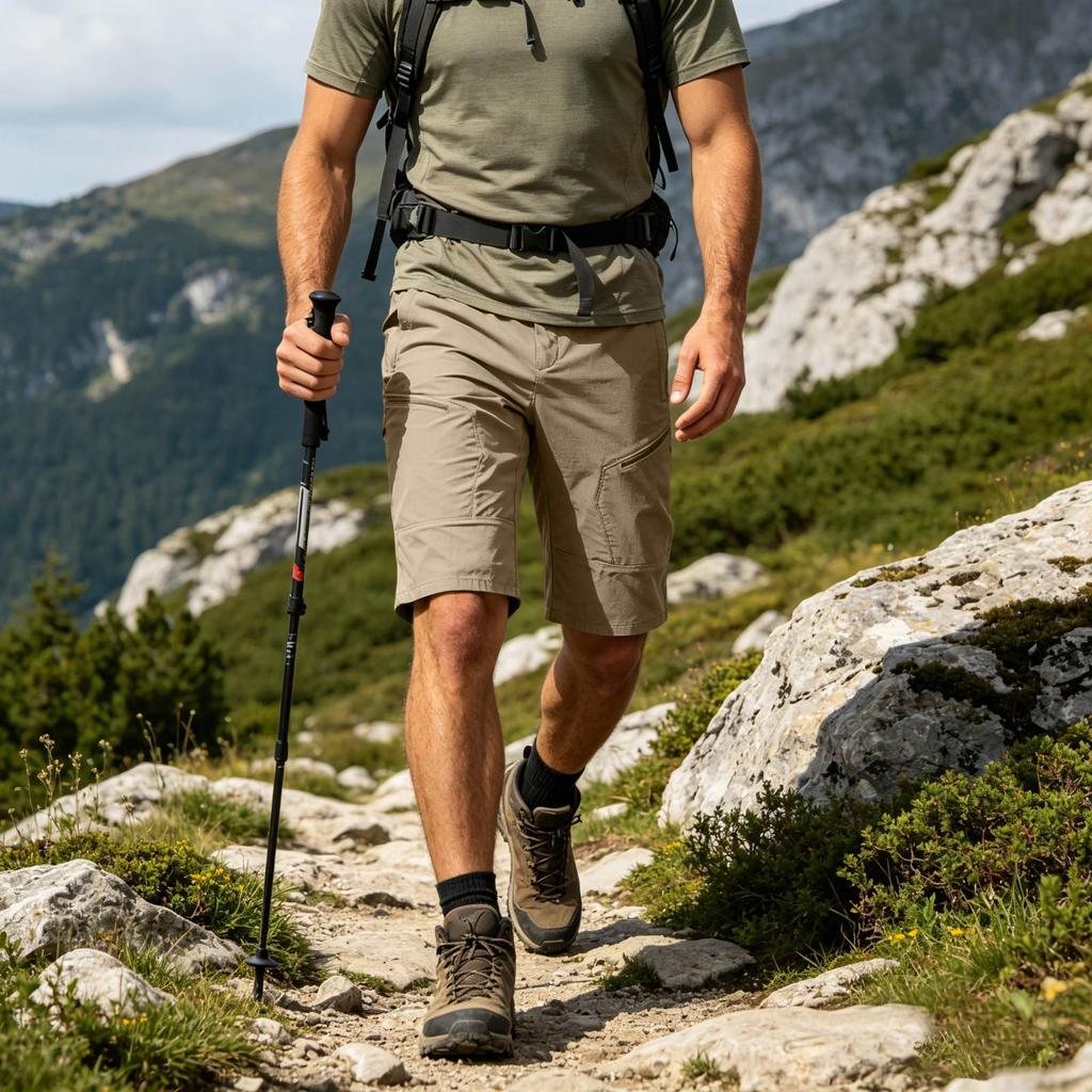 Men's Lightweight Quick Dry Cargo Shorts Summer Breathable Stretch Waistband Multi Pocket Casual Outdoor Shorts