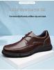 Men's Spring Low-Top Leather Lace-up Casual Shoes - Round Toe & Flat Sole