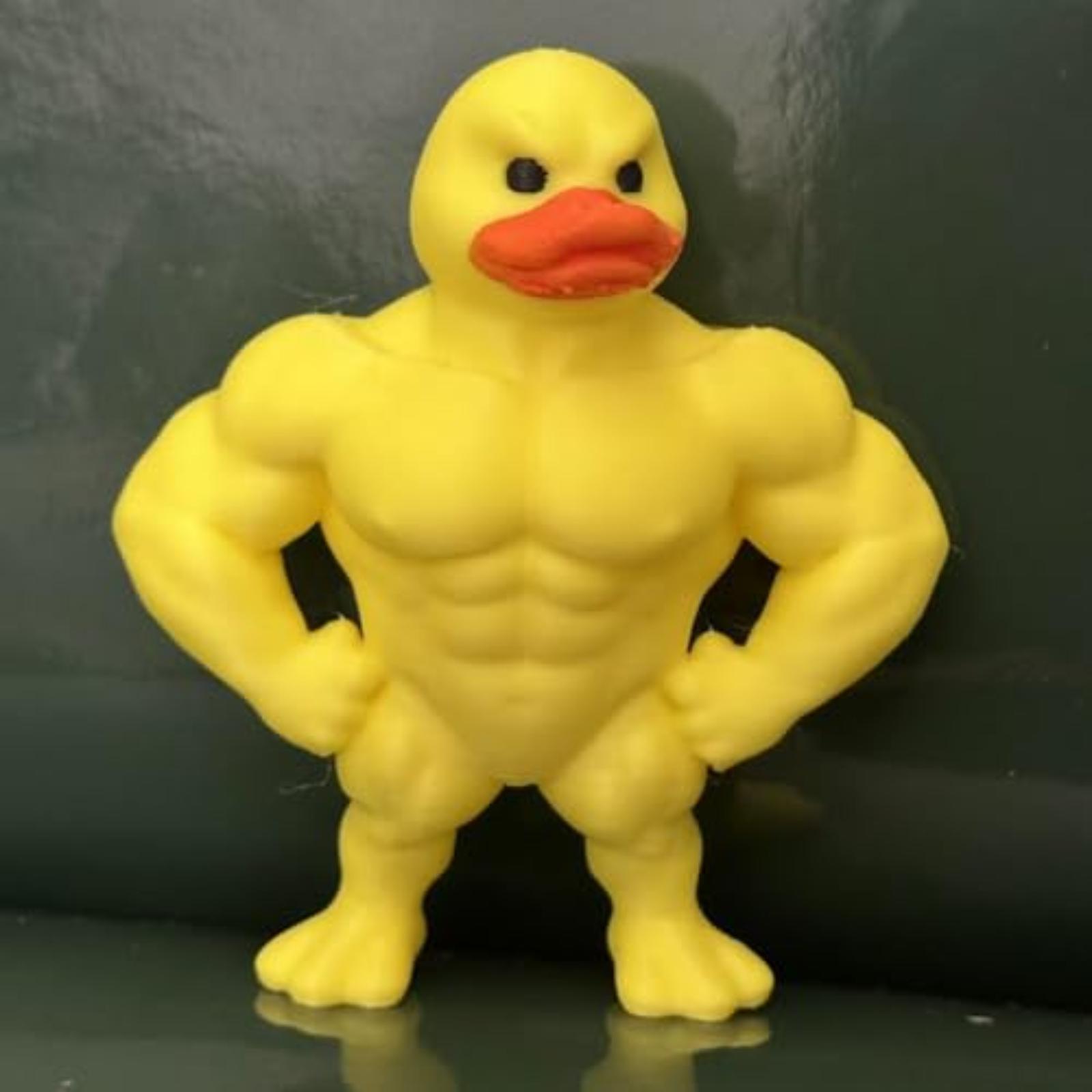 Flexing Muscle Figurine,Muscular Rubber Animal, 3D Printed, Humorous Desktop Decor One Size