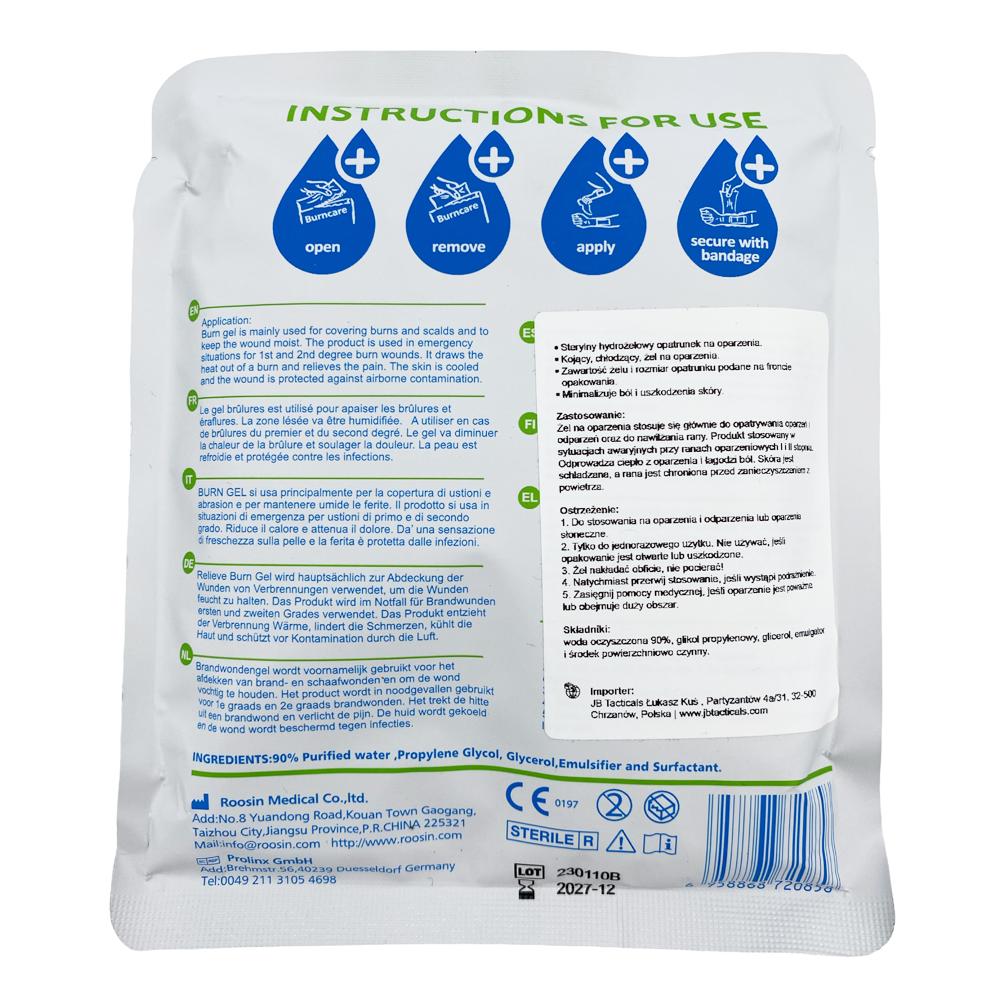 Burn Gel Sterile Hydrogel Dressing 10 X 10 Burncare - For Burns 1 Piece