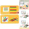 Rainbow Stick Math Toy For Kid With Wooden Counting Beads Educational Game For Early Learning
