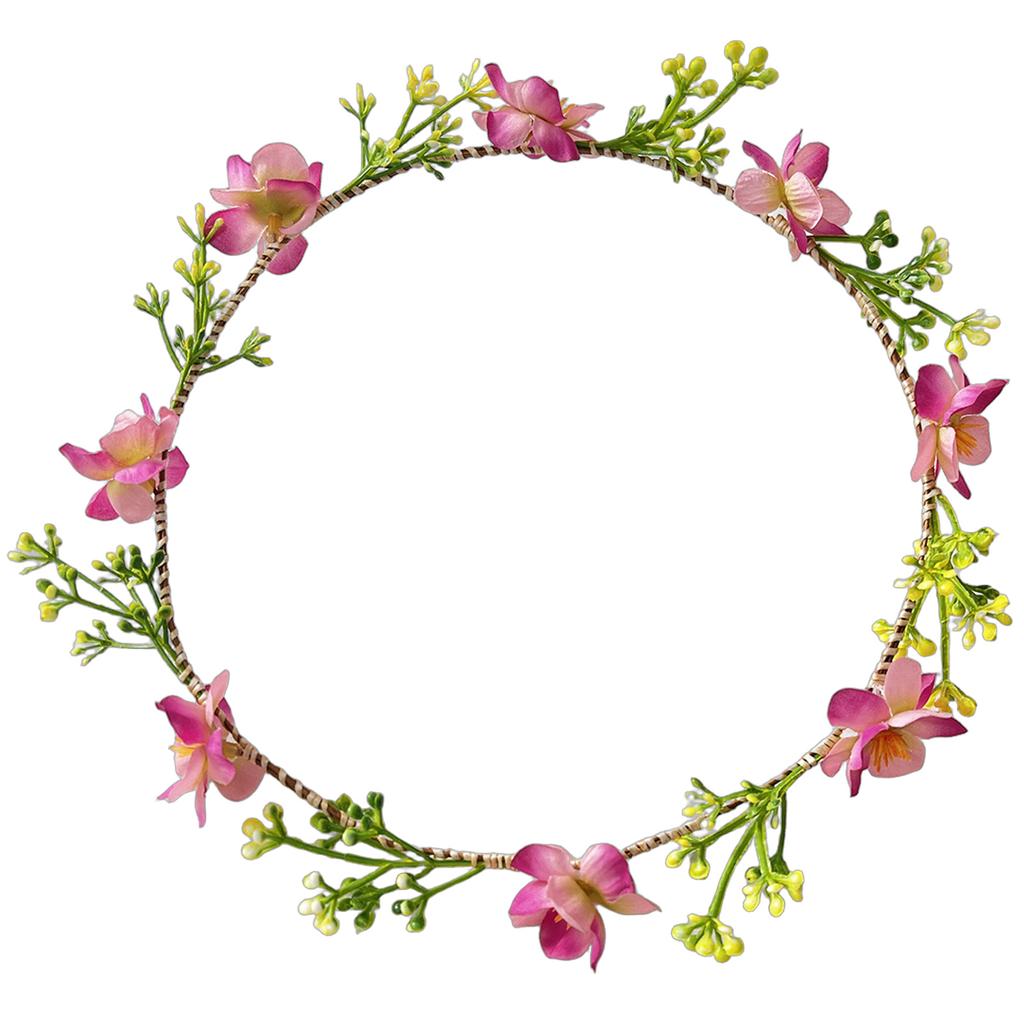 Tiara de Flores Rústica Elegante para Mulheres Acessórios de Cabelo Postiços para Festas ao Ar Livre e Ocasião Romântica