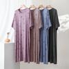 Modal Round Neck Plus Size Printed Nightgown for Spring/Summer - Loose Casual Women's Homewear, Can Be Worn Outside