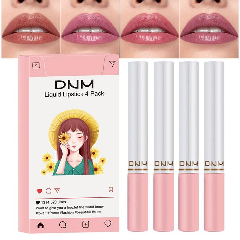 Sada 4 tenkých rtěnek Pevný lesk na rty Matný / Hydratační make-up na rty Kosmetika Dárek pro dívky ženy 1,5 g*4 Kosmetika Make-up