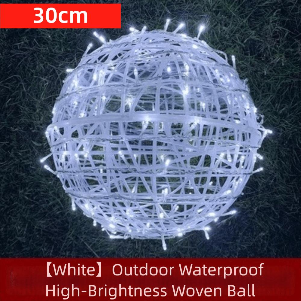 20/28CM Festoon Rattan Ball Light LED Rattan Ball Christmas Tree Light String 220V Ramadan Festoon Rattan Ball Lamp Garden