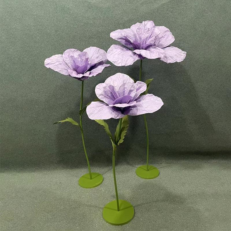 Giant Poppy Magnolia Paper Flowers - 3D Handmade Aisle Markers and Window Display Decor