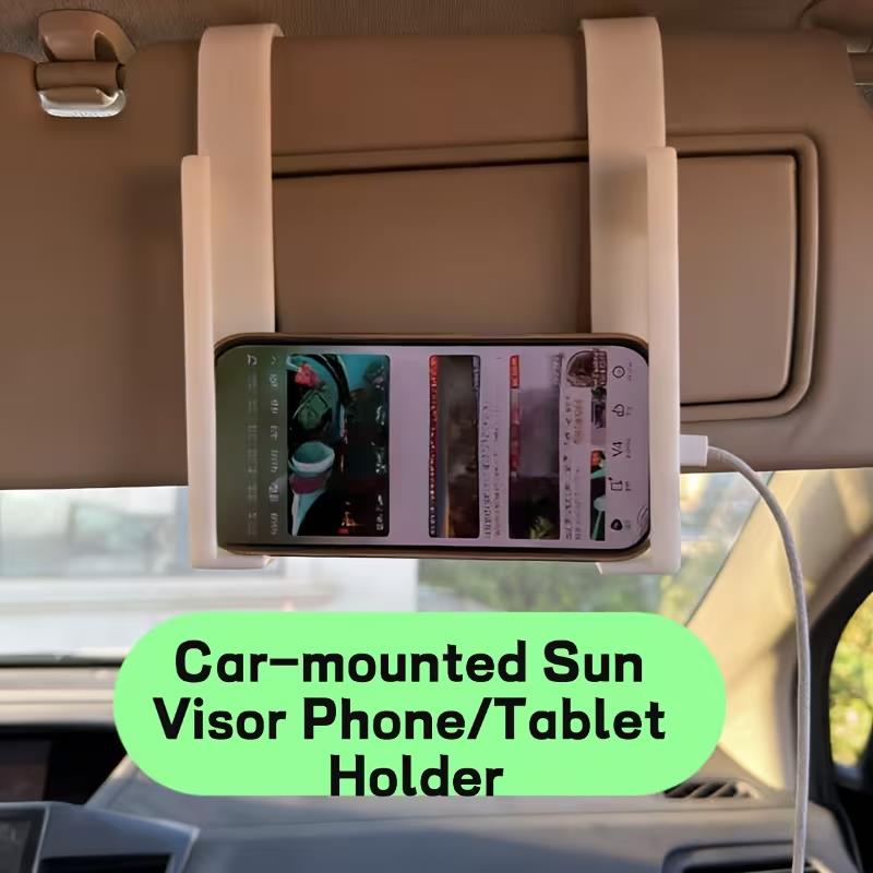 2/4pcs Universal Car Sun Visor Phone Holder – Adjustable Clip, with Charging Port, ABS, Sturdy & Stylish