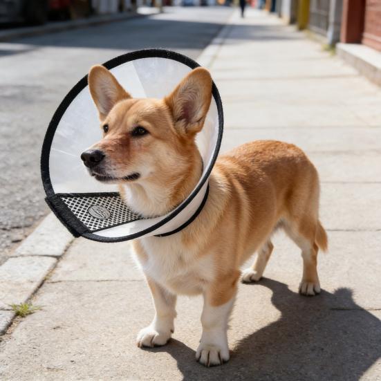 Pet Cone Collar Adjustable Cat Recovery Collar Dog E-Collar Prevents Licking Biting Wound for Postoperative Recovery Bathing And Nail Trimming