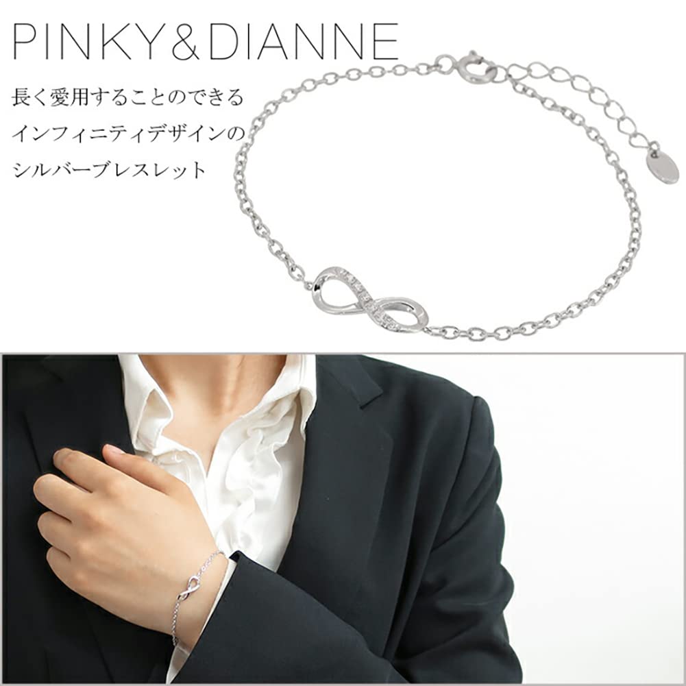 [Pinky & Dianne] Special Edition Infinity Zirconia Silver 950 Bracelet for Women - Simple Design