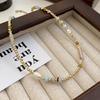 Luxurious Agate & Pearl Crystal Necklace - Ethnic Style Clavicle Chain