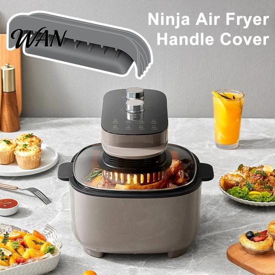 Silicone Handle Cover 2Pcs for Ninja Crispi Glass, Air Fryer Heat-Resistant Heat Resistant Grip Holder Sleeve Cleancrisp Glass Container