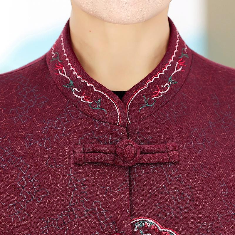 Spring Women's Coat Year Old 0 Old Lady Clothes Stand-up Collar Top