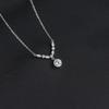 Elegant Zircon Necklace For Women Single Diamond Pendant Choker Minimalist Luxury Fashion Necklace