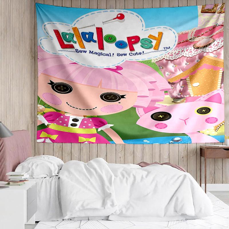 Lalaloopsy Tapestry for Bedroom Aesthetic Classroom Tapestries Wall Hanging for Living Room Dorm Office,Ideal Creative Gift