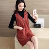 Women's Knitted Vest Mid-length V-neck Sleeveless Knit Dress Sleeveless Sweater Waistcoat