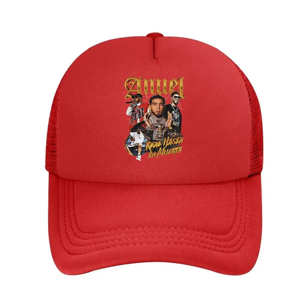 Anuel AA Music Tribute Reggaeton Artist Collage for Latin Fans Mesh Baseball Cap