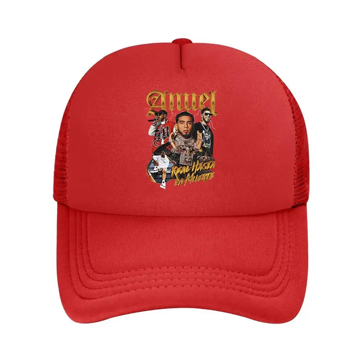 Anuel AA  Music Tribute Reggaeton Artist Collage for Latin  Fans Mesh Baseball Cap One Size