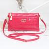 Fashion new glossy patent leather women's bag messenger bag casual alligator pattern women's clutch bag women's small bag