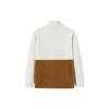Anta Color Block Fleece Jacket Off-white Brown and Green Color Block Unisex 152348709-1