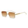 New Vintage Frameless Square Sunglasses Women Men Rectangle Sun Glasses Female Eyewear Sunglasses for Male Female Eyeglasses